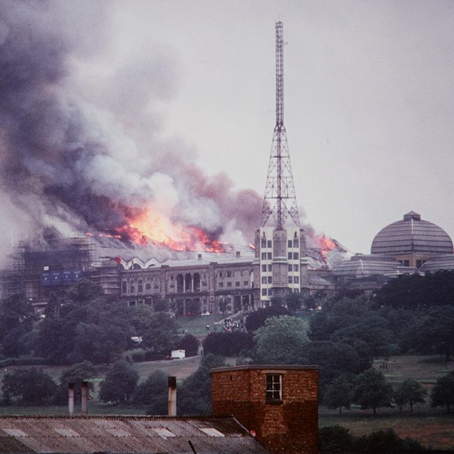 Alexandra Palace Great Hall on Fire