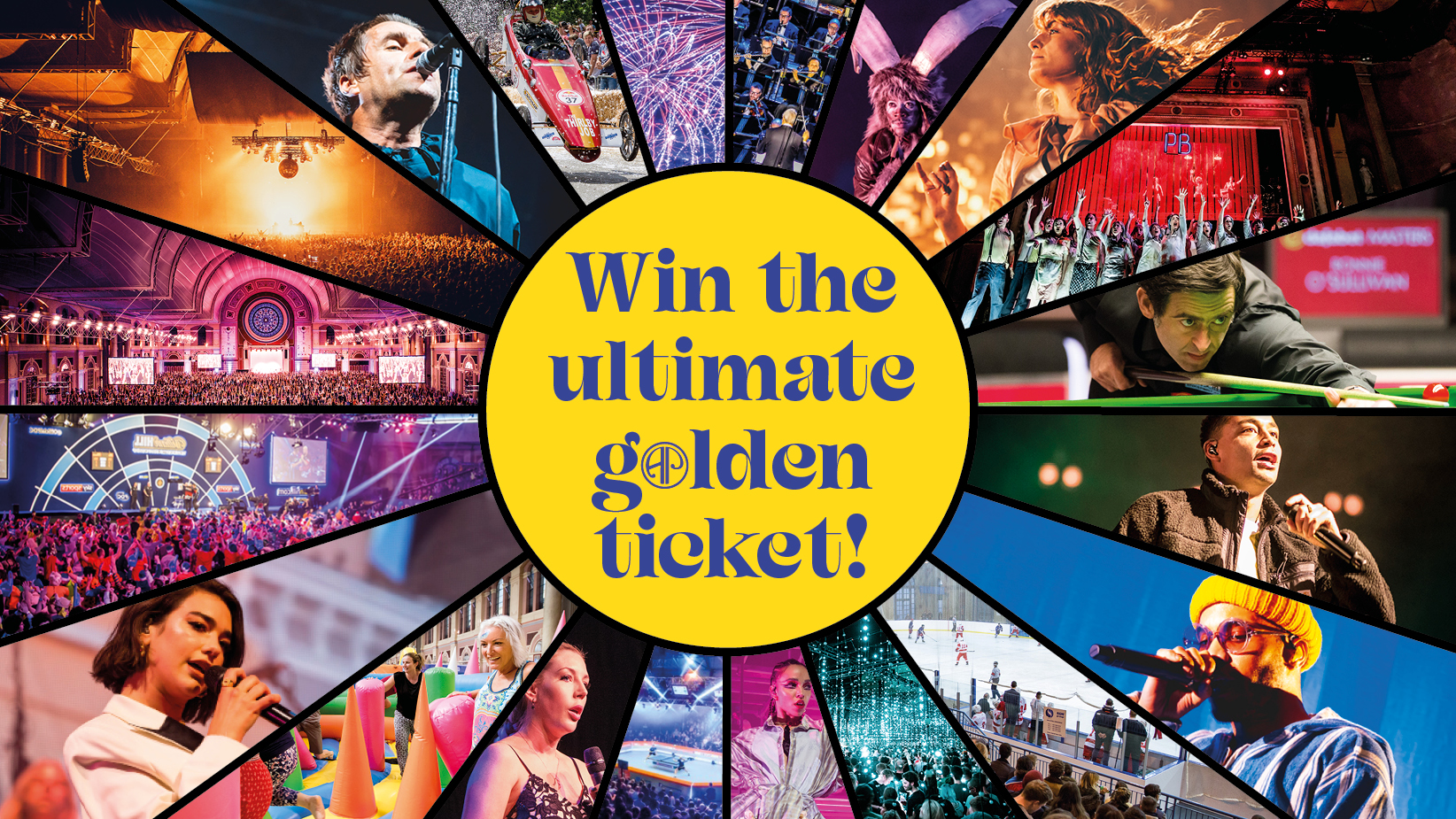Win 2 Tickets to 20 Events at Ally Pally The Golden Ticket