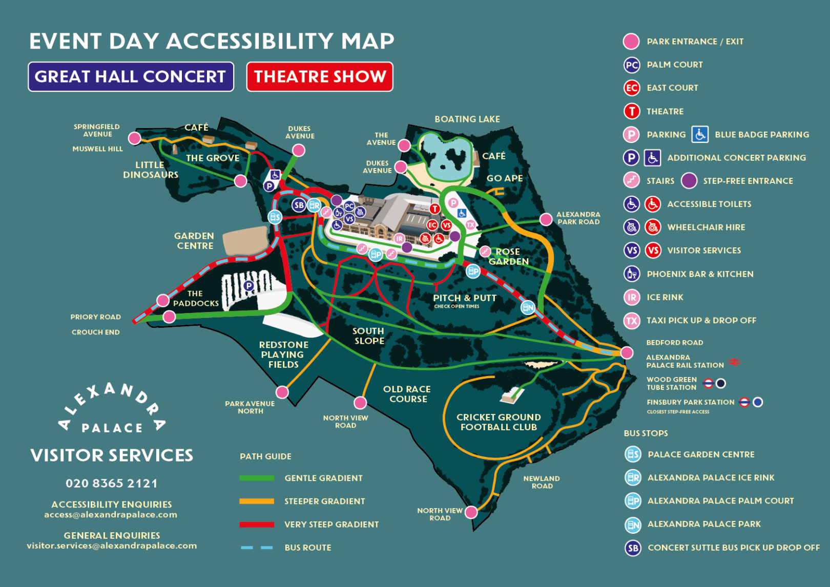 New accessibility maps of Park and Palace