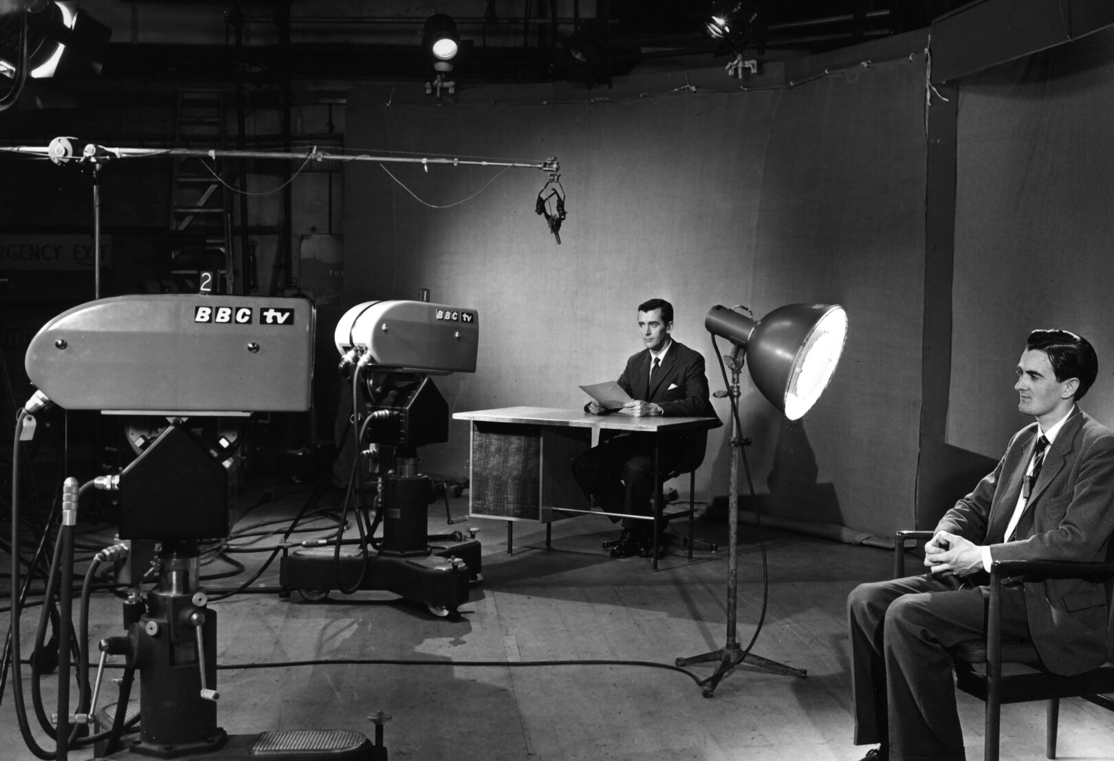 BBC Television news studio Alexandra Palace